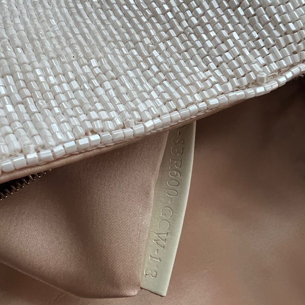 Fendi white and gold beaded baguette 2011 - Picture 6 of 7